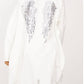 LUXE DIVA Women's Sequin Angel Wing Oversized Hoodie
