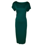 Load image into Gallery viewer, LUXE-DIVA Womens Plus Size Plain Short Sleeve Stretch Ladies Jersey Midi Dress 16-26 Casual Womenswear Viscose Casual Wear Summer Comfort
