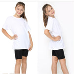 Load image into Gallery viewer, LUXE DIVA Girls Kids Stretch Cycling Cotton PE School Uniform Dance Gym Swim Shorts
