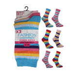 Load image into Gallery viewer, LUXE DIVA Ladies DESIGNER Socks Non Elastic Cotton Rich Assorted 12 Pairs Size 4 - 7
