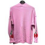 Load image into Gallery viewer, LUXE DIVA Womens Long Sleeve Cherries Print Open Front Knitted Jumper Cardigan 8-14
