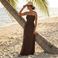 LUXE DIVA Women's Plus Size Bandeau Maxi Dress Strapless Jersey 8-22