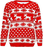 Load image into Gallery viewer, Unisex Reindeer Snowflake Novelty Sweater Jumper For Adult
