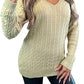 LUXE DIVA LADIES V/N KNITTED LONG SLEEVE JUMPER BACK IN STOCK