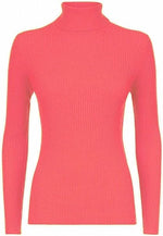Load image into Gallery viewer, Women’s Ladies Plain Ribbed Stretch Polo Turtleneck Rib Top Jumper for Winter UK Sizes 8-14
