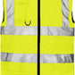 LUXE DIVA  Hi Viz Bodywarmer Reversible Fleece Lined High Visibility Gilet Hi Vis Reflective Waterproof Workwear Padded Vest Security Safety Wear Warm Waistcoat