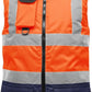 LUXE DIVA  Hi Viz Bodywarmer Reversible Fleece Lined High Visibility Gilet Hi Vis Reflective Waterproof Workwear Padded Vest Security Safety Wear Warm Waistcoat