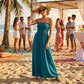 LUXE DIVA Women's Plus Size Bandeau Maxi Dress Strapless Jersey 8-22