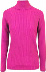 Load image into Gallery viewer, Women’s Ladies Plain Ribbed Stretch Polo Turtleneck Rib Top Jumper for Winter UK Sizes 8-14
