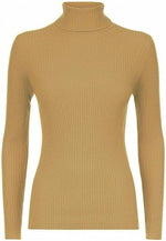 Load image into Gallery viewer, Women’s Ladies Plain Ribbed Stretch Polo Turtleneck Rib Top Jumper for Winter UK Sizes 8-14
