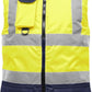 LUXE DIVA  Hi Viz Bodywarmer Reversible Fleece Lined High Visibility Gilet Hi Vis Reflective Waterproof Workwear Padded Vest Security Safety Wear Warm Waistcoat