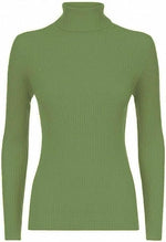 Load image into Gallery viewer, Women’s Ladies Plain Ribbed Stretch Polo Turtleneck Rib Top Jumper for Winter UK Sizes 8-14
