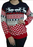 LUXE DIVA Unisex Retro Reindeer Novelty Christmas Jumper