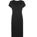 Load image into Gallery viewer, LUXE-DIVA Womens Plus Size Plain Short Sleeve Stretch Ladies Jersey Midi Dress 16-26 Casual Womenswear Viscose Casual Wear Summer Comfort
