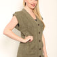 LADIES SLEEVELESS 5 BUTTON WAISTCOAT KNITTED 2 POCKETS V/NECK SELF COLOUR KNITWEAR FRONT PATTERN W/COAT ALL YEAR ROUND WEAR