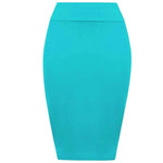 Load image into Gallery viewer, Womens Plain High Waisted Knee Length Bodycon Stretch Pencil Midi Skirt 8-14
