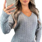 LUXE DIVA LADIES V/N KNITTED LONG SLEEVE JUMPER BACK IN STOCK