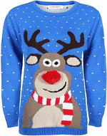 Load image into Gallery viewer, Unisex 3D Pom Pom Reindeer Nose  Novelty Sweater Jumper For Adult
