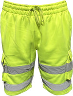 Load image into Gallery viewer, LUXE DIVA Hi Vis Shorts Work Wear Cargo Shorts Reflective Multi Pockets Super Soft Fleece S - 2XL
