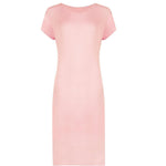 Load image into Gallery viewer, LUXE-DIVA Womens Plus Size Plain Short Sleeve Stretch Ladies Jersey Midi Dress 16-26 Casual Womenswear Viscose Casual Wear Summer Comfort
