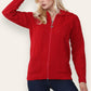 LUXE DIVA Womens Collar Zip Cable Knit Cardigan Ladies Long Sleeve Pullover Pocket Jumper