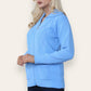 Women's Ladies Knitted Cable Zipper Collar 2 Pockets Zip All The Way Down 8-14