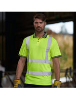 Load image into Gallery viewer, LUXEDIVA Mens HI Viz Polo T-Shirt Top Size S to 2XL
