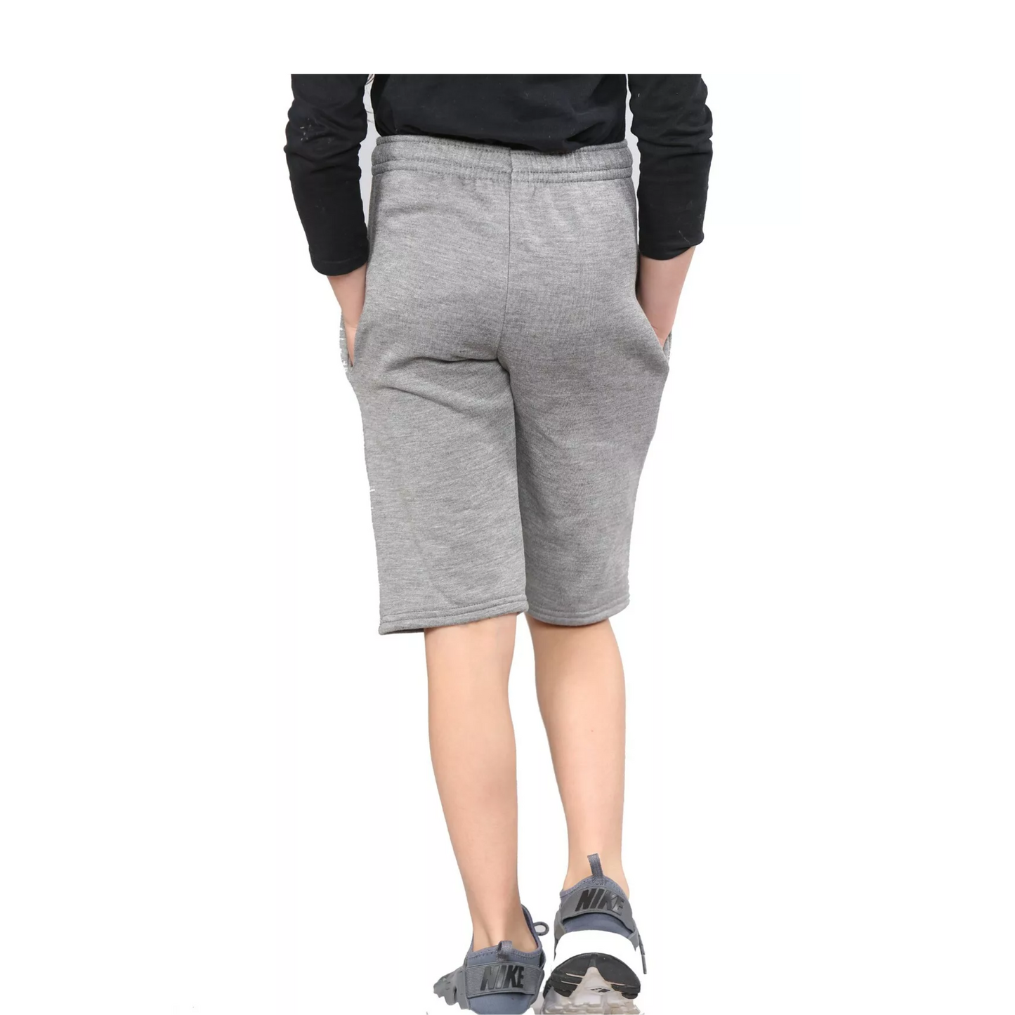 LUXE DIVA Unisex Kids PE School Sports Shorts with Pockets – Boys Girls Fleece Gym Running Football Cycling Shorts with Drawstring – Indoor Outdoor Summer Athletic
