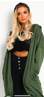 Load image into Gallery viewer, women sequin angel wing back oversized hoodie sweatshirt jacket coat cardigan
