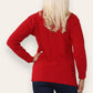 LUXE DIVA Womens Collar Zip Cable Knit Cardigan Ladies Long Sleeve Pullover Pocket Jumper