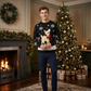 LUXE DIVA Mens Christmas Baby Deer Jumper Knitted Xmas Sweater Festive Reindeer Cute Winter Pullover