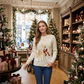 LUXE DIVA Womens Christmas Baby Deer Jumper Knitted Xmas Sweater Festive Reindeer Winter Pullover UK