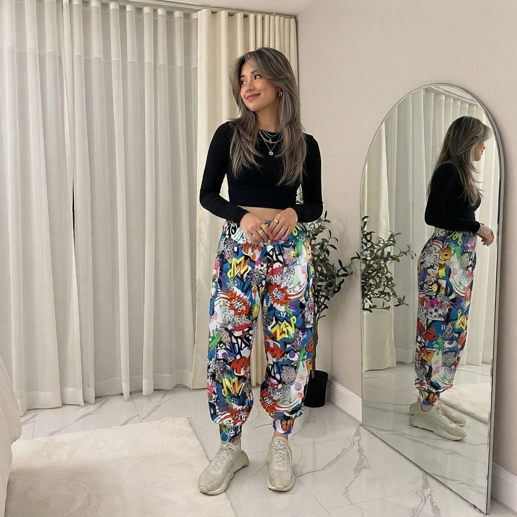 LUXE DIVA Women’s Full Length Harem Pants