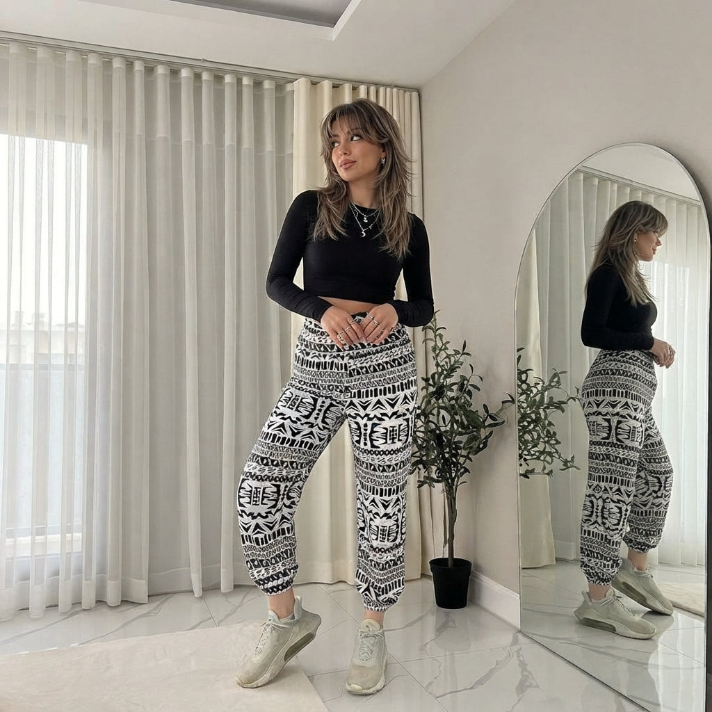 LUXE DIVA Women’s Full Length Harem Pants