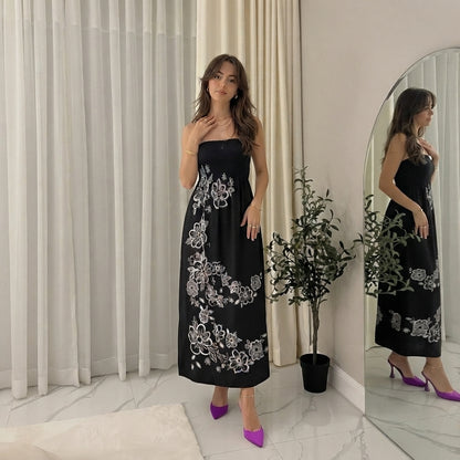 LUXE DIVA Womens Floral Maxi Dress
