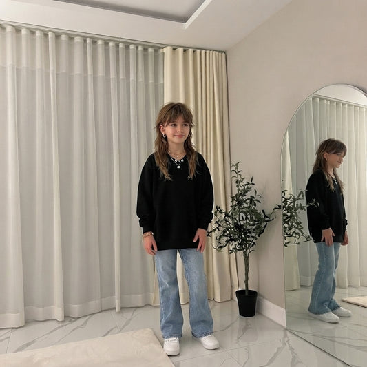 Kids V_Neck School Jumper Ð Unisex Knit Sweater
