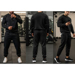 Load image into Gallery viewer, LUXE DIVA Men&#39;s 2-Piece Tracksuit Set – Crew Neck Sweatshirt &amp; Elasticated Hem Trousers
