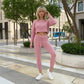 LUXE DIVA Womens Loungewear Ladies Cable Knitted Top Bottom Two Piece Co-Ords Set Tracksuit UK 8-14