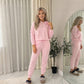 LUXE DIVA Women’s Ruched Sleeve Hoodie Tracksuit Set
