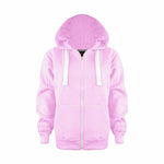Load image into Gallery viewer, Girls Boys Children Fleece Plain Hoodie Top Kids Hooded Jacket Zip Up Warm Hoody 3-13 Years
