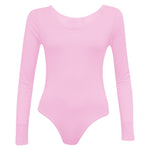 Load image into Gallery viewer, Ladies New Plain Round Neck Long Sleeve Slim Fit Basic Stretchy Leotard Bodysuit Top
