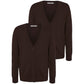 2 Pack Girls Knitted Cardigan for School Uniform Long Sleeve Sweat Knitted Cardigan - Ages 3-14 Years