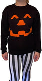 LUXE DIVA Women's Halloween Pumpkin Face Knitted Jumper