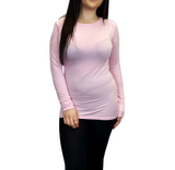 LUXE DIVA Women's Long Sleeve Round Neck Top