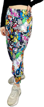 Load image into Gallery viewer, Harem Pants for Women UK Plain &amp; Printed - Full Length Ankle Cuff Stretchy and Comfortable Alibaba Hippie Trouser for Yoga and Beach Festivals
