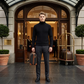 LUXE DIVA Men’s Textured Knit Roll Neck Jumper Casual Long Sleeve Sweater