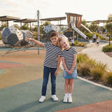 LUXE DIVA Kids Striped T-Shirt – Unisex Boys & Girls Crew Neck Short Sleeve Top