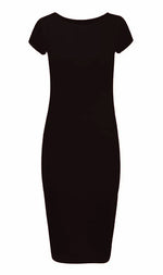 Load image into Gallery viewer, Ladies Short Sleeve Midi Dress Bodycon Cap Maxi Midi Dress

