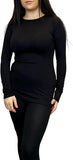 LUXE DIVA Women's Long Sleeve Round Neck T-Shirt Plus Size
