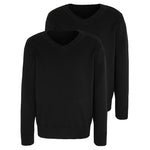 Load image into Gallery viewer, Kids Boys Girls Pack of 2 V Neck School Jumper Sweatshirt
